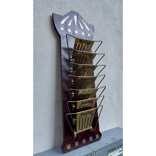 1920s Art Deco Wall Mounted Magazine Rack, Germany, 1920s For Sale - Image 5 of 8
