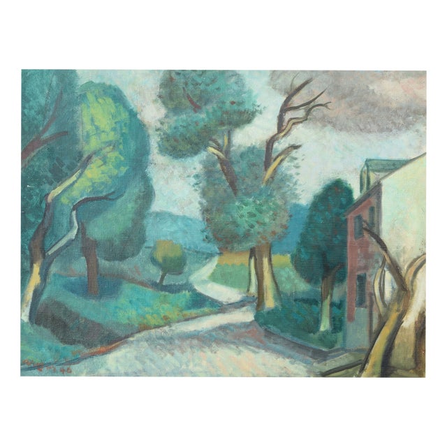Kurt Neyers, Kurt Neyers, Gemälde "Mosellandschaft", 1946, Framed For Sale