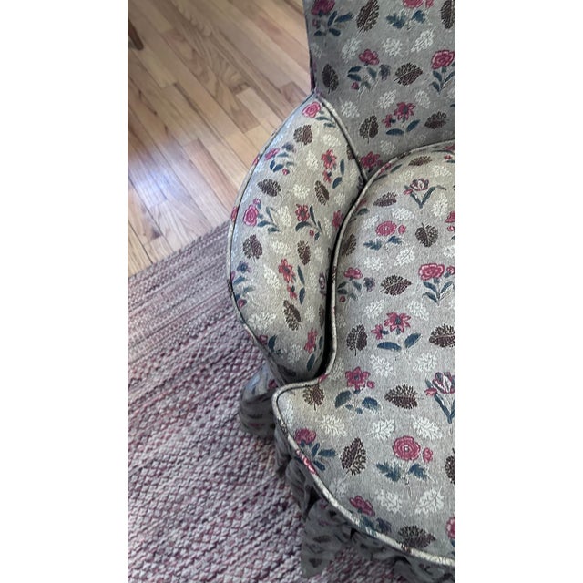 Pierre Frey Vintage Upholstered Slipper Chair For Sale - Image 4 of 7