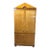 Hickory-White Blonde Wood Armoire Wardrobe With Pediment Crown For Sale