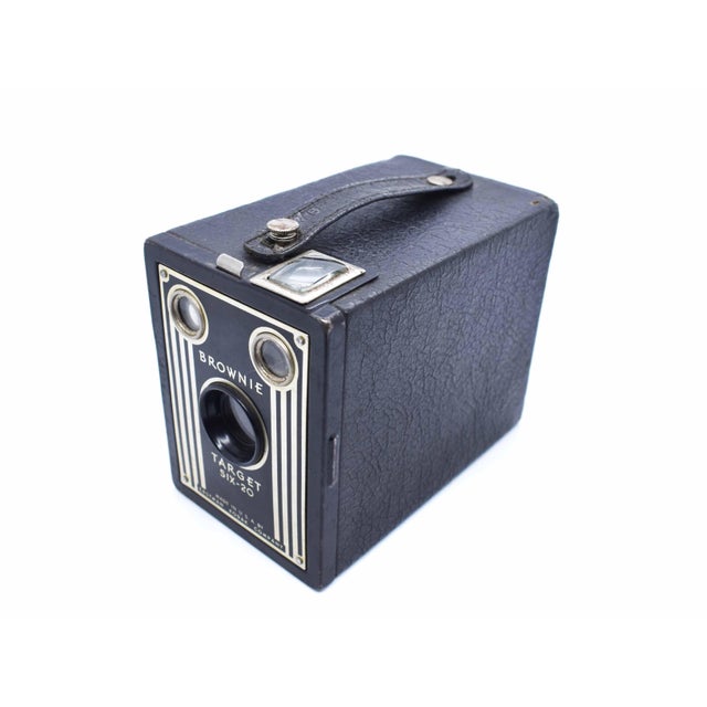 Mid-Century Modern Authentic Art Deco 1940s Eastman Kodak Brownie Target Six-20 Box Camera For Sale - Image 3 of 9
