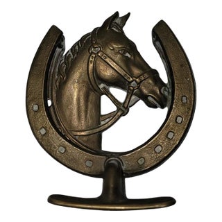 Brass Horse Door Knocker For Sale