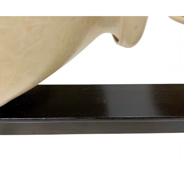 Tandem Bench in Fiberglas with Naugahyde Leather Seat by Charles & Ray Eames for Herman Miller, 1960s For Sale - Image 11 of 18