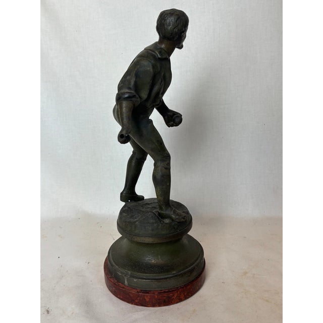 Early 20th Century Metal Figure With Ball For Sale - Image 4 of 8