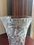 Transparent Mid-20th Century Bohemian Cut Crystal Vase Pinwheel Starburst Pattern Scalloped Rim For Sale - Image 8 of 8