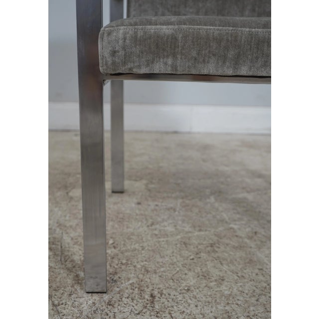 Pair Mid Century Modern Steel Armchairs For Sale - Image 11 of 12