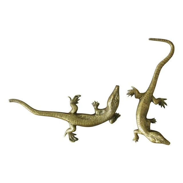 Gold Brass Lizard Figures, 1960s, Set of 2 For Sale - Image 8 of 8