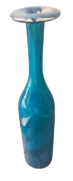 Blue Tones Bottle Vase in Ming Decor by Harris Michael for Mdina