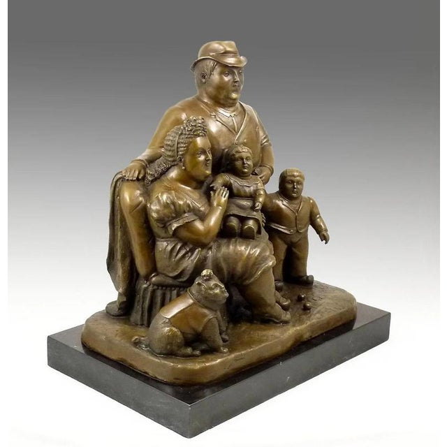 Family Sculpture, 20th Century, Bronze For Sale - Image 5 of 9