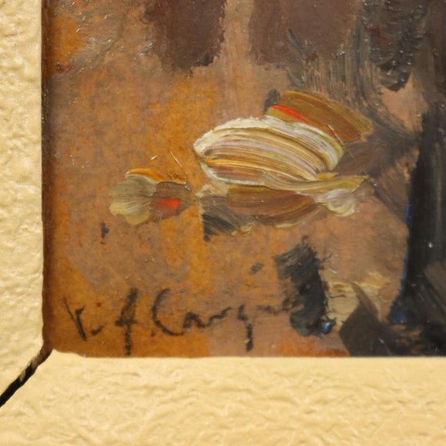 Brown Vittore Antonio Cargnel, Untitled, Oil on Cardboard, Framed For Sale - Image 8 of 13