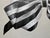 Fluffy Ribbon Painting Black & WHite Striped Bow, Minimal Elegant With Frame For Sale - Image 4 of 8
