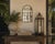 Vintage Arched Iron Windowpane Wall Mirror – White-Washed Gray For Sale - Image 10 of 12
