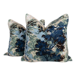 Designer Thibaut Lincoln Toile Pillow Covers, 20x20 - A Pair For Sale
