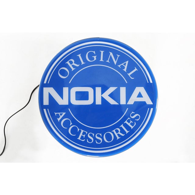 Vintage Nokia Logo Advertising Light Sign, 1995 For Sale - Image 6 of 10