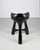 Tripod Stool in Black-Stained & Varnished Solid Ash by Maxime Goléo One of a Kind. Dimensions: D 49 x W 52 x H 76 cm....