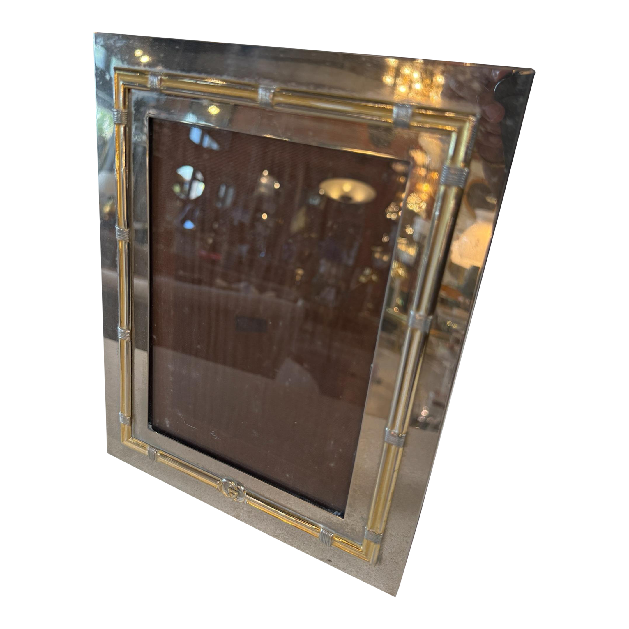 Gucci シルバーフォトフレーム　アンティーク　ヴィンテージ Vintage Gucci Silver & Gold Tone Picture Frame 5x7 | Chairish