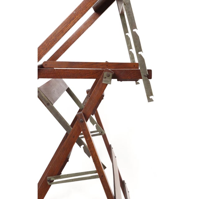 Early 1900s Traveling Oak Easel For Sale - Image 9 of 9
