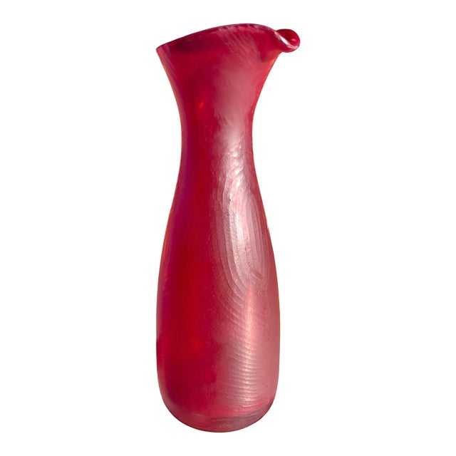 Mid 20th Century Carlo Scarpa Style Battuto Glass Carafe For Sale
