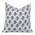 Fabdivine Block Print Cushion Cover 14x20 Inch Off-White Linen-Gandapushp For Sale
