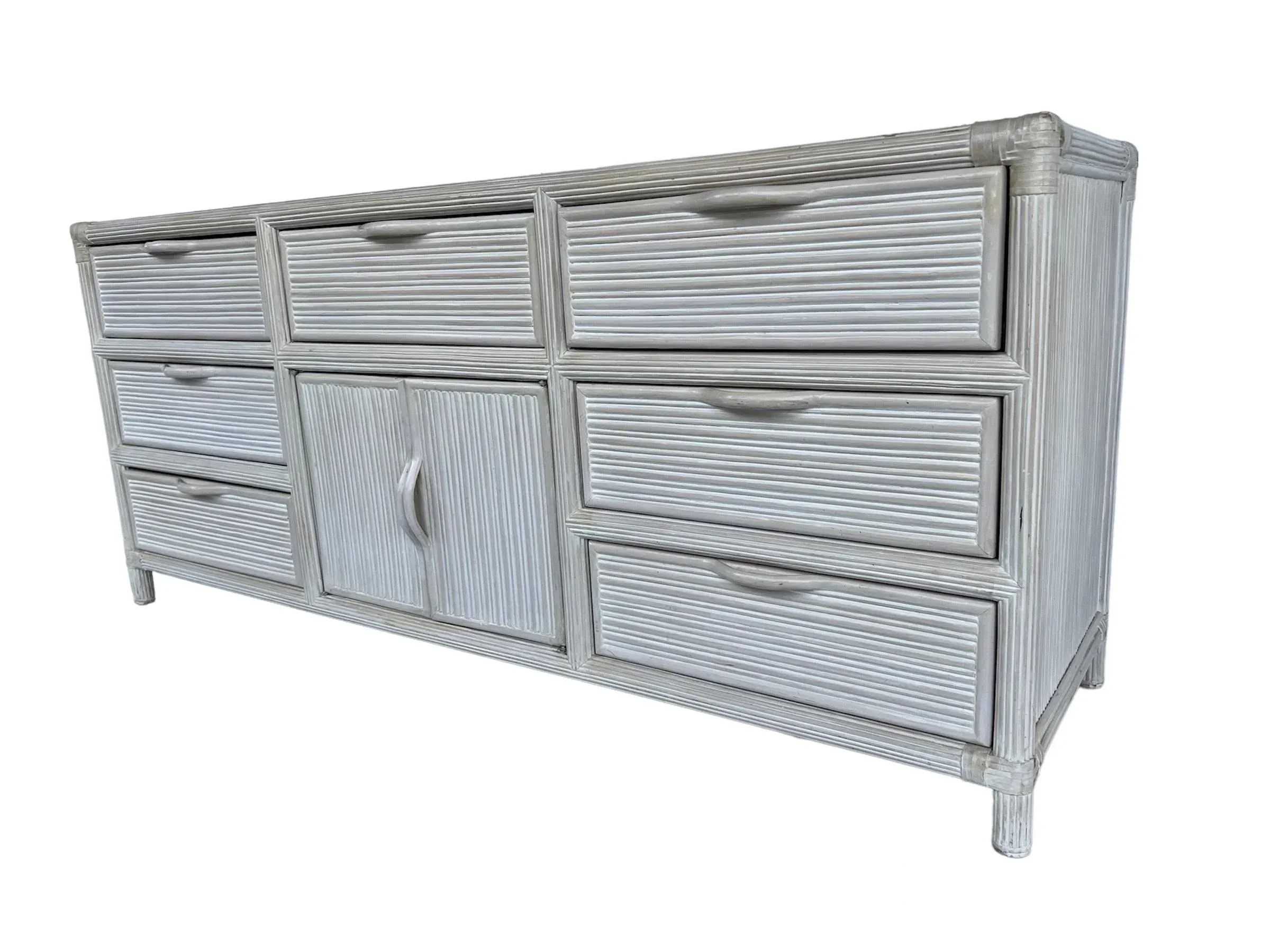grey wicker dresser Henry Link Wicker Dresser
