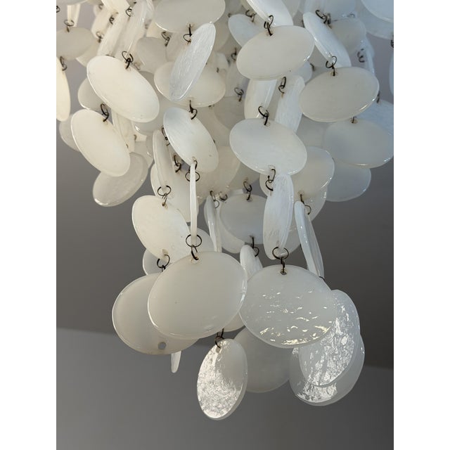 Verner Panton Murano Glass 3-Light Waterfall Chandelier in the style of Verner Panton, 1970s For Sale - Image 4 of 8