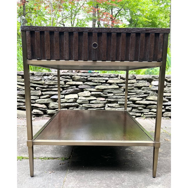 Brown Mid Century Style Side Table / Night Stand - Bernhardt For Sale - Image 8 of 11