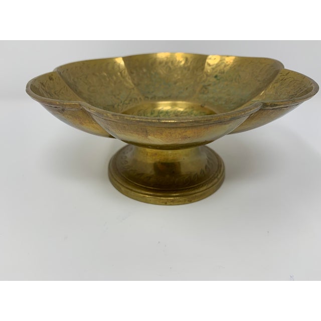 Vintage Brass Pedestal Bowl Chairish