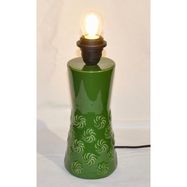 Dark Green Secle Lamp, in Very Good conditions. Designed 1970 to 1979 This piece is attributed to the mentioned...