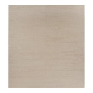 Rug & Kilim’s Oversized Modern Textural Rug in Beige and Cream Striae For Sale