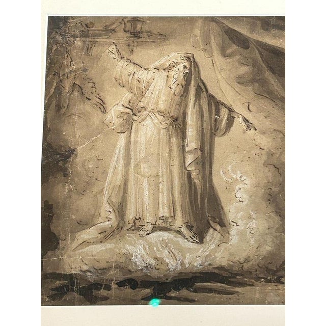 Nordic Artist, Witchcraft Scene, Ink and White Lead on Paper, 17th Century For Sale - Image 6 of 7