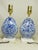 Pair of Chinese Blue and White Porcelain Moon Flask Shaped Lamps For Sale - Image 9 of 15