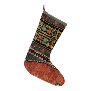 Turkish Kilim Rug Christmas Stocking