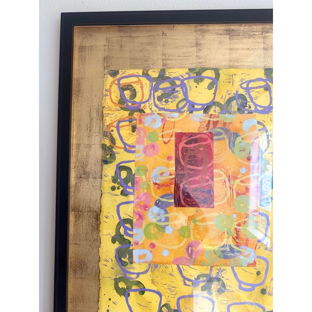 Paper Original Gallery Contemporary Abstract Mixed Media Titled “Potion/Limes” by New York Artist, Peter Opheim (B. 1961) For Sale - Image 7 of 11