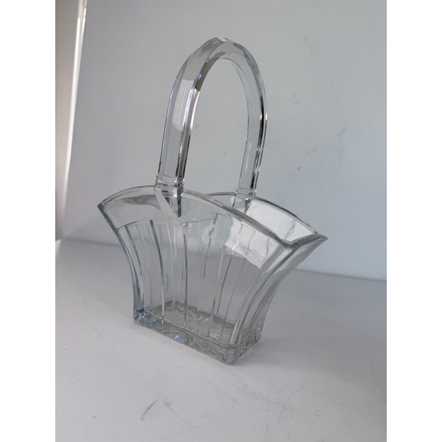 This is a Heisey crystal glass flower basket vase with a removable frog insert. This unique piece would make a beautiful...