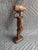 Tribal Hand Carved African Tribal Wooden Man With Drum on Head For Sale - Image 3 of 6