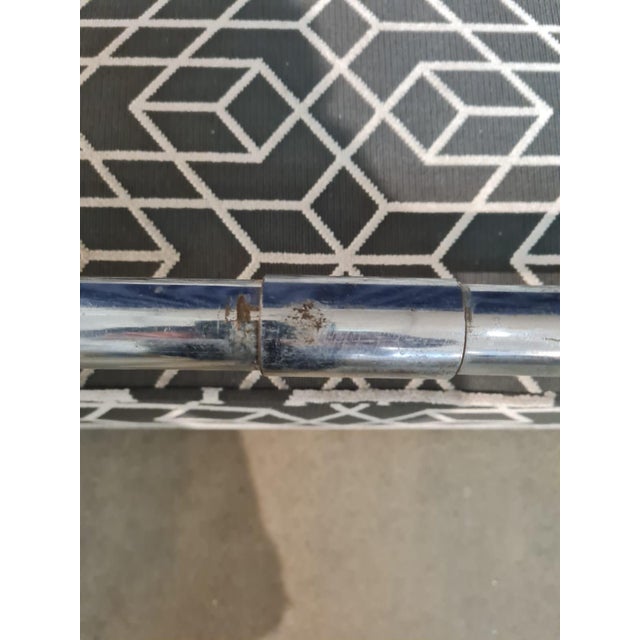 Metal Vintage Tubular Chrome Sofa For Sale - Image 7 of 8