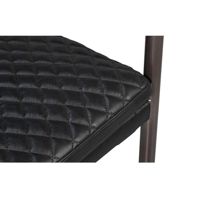 Mid-Century Modern Black Leather Armchair For Sale - Image 9 of 12