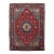 Red Vintage Tabriz Hand-Knotted Wool Rug With Medallion Pattern For Sale
