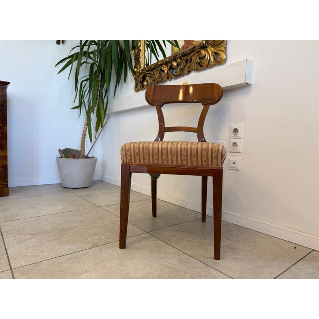 Antique Biedermeier Armchair in Walnut For Sale - Image 3 of 9