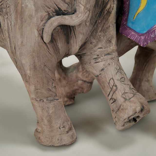 Vintage Ceramic Circus Bowl on Elephant Stand by Dan and Nisha Ferguson For Sale - Image 16 of 17