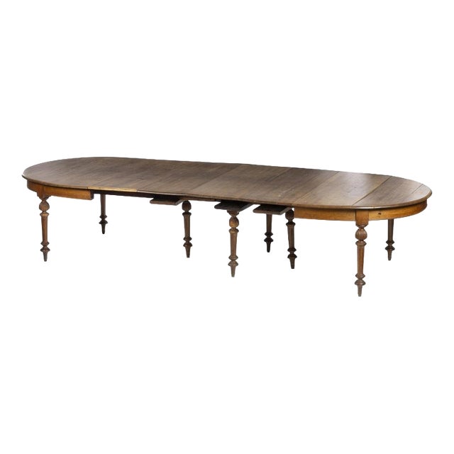 Large 19th Century Dining Room Table For Sale