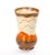 Mid-Century West German Glazed Porcelain Vase, Orange, Eggshell & Brown 10" Tall For Sale - Image 9 of 9