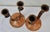 Mid Century Handmade Hammered Copper Double Candlesticks - a Pair For Sale - Image 10 of 13