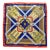 Hermes Brin D’or Gavroche Scarf Silk Blu And Red Design Abadie Julie 2014 For Sale