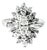 Late 20th Century Size 6 14K White Gold Marquise Diamond Engagement Band Ring For Sale