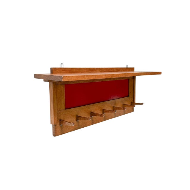 Magnificent and ultra rare Art Deco Modernist wall coat rack Design by Jan Brunott. Striking Dutch design from the 1920s....