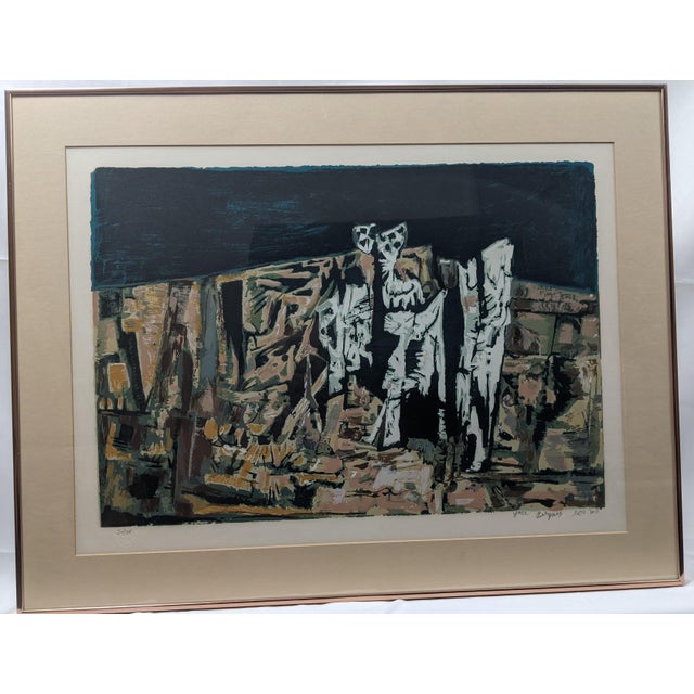 1980s Signed Limited Edition Yosl Bergner Lithograph, 20/135, Framed With Embossed Publisher's Blindstamp For Sale - Image 11 of 18