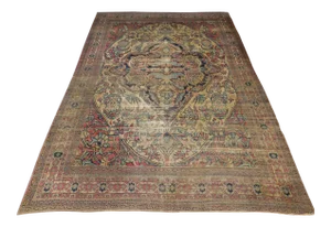 Late 19th Century Antique Persian Kerman Lavar Rug- 10′6″ × 14′10″
