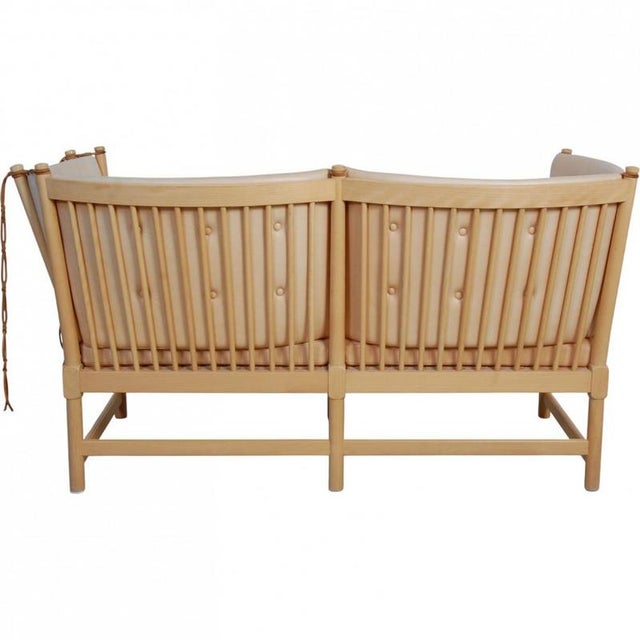 Spoke-Back Sofa in Leather by Børge Mogensen, 1987 For Sale - Image 14 of 18