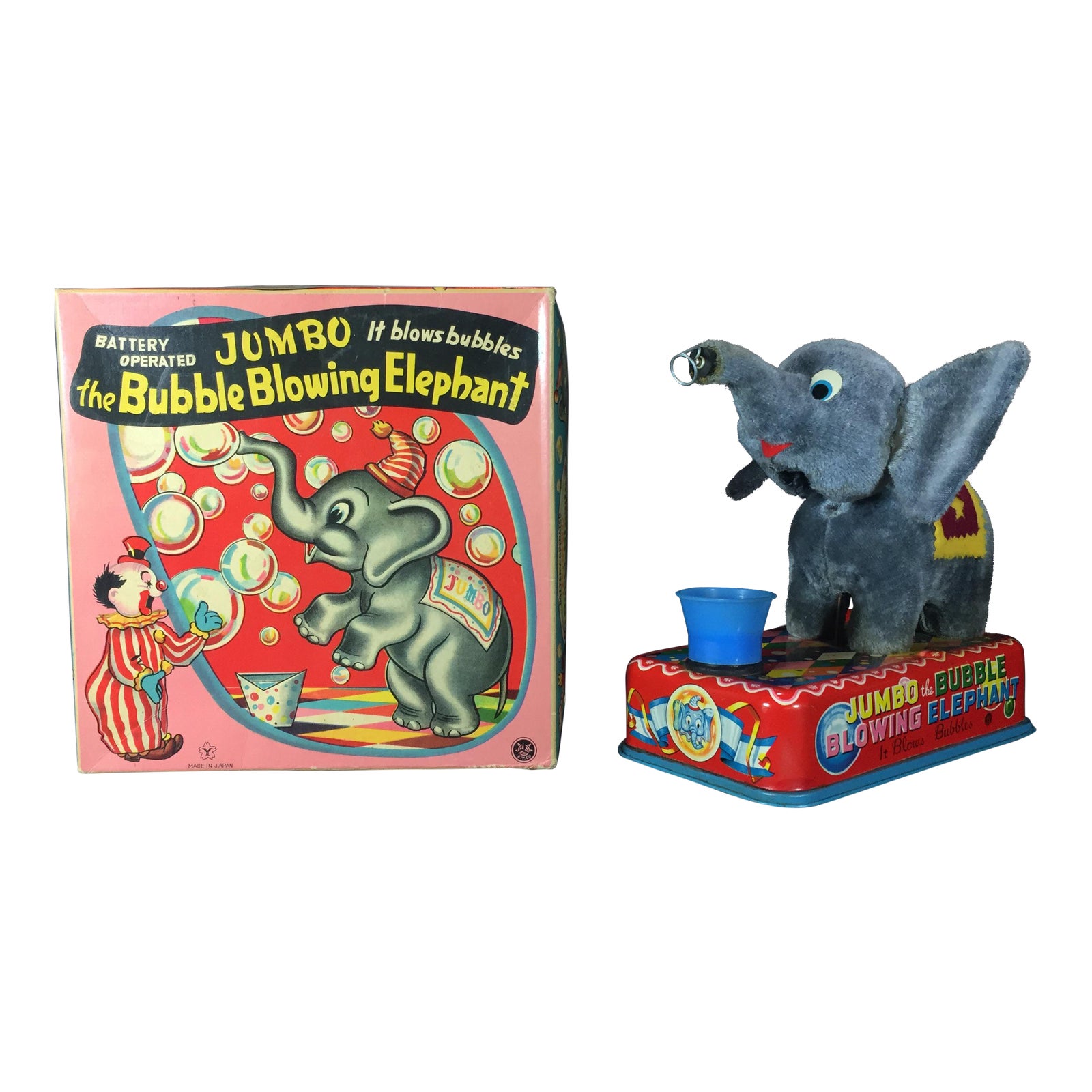 Vintage Jumbo the Bubble Blowing Elephant Toy Chairish